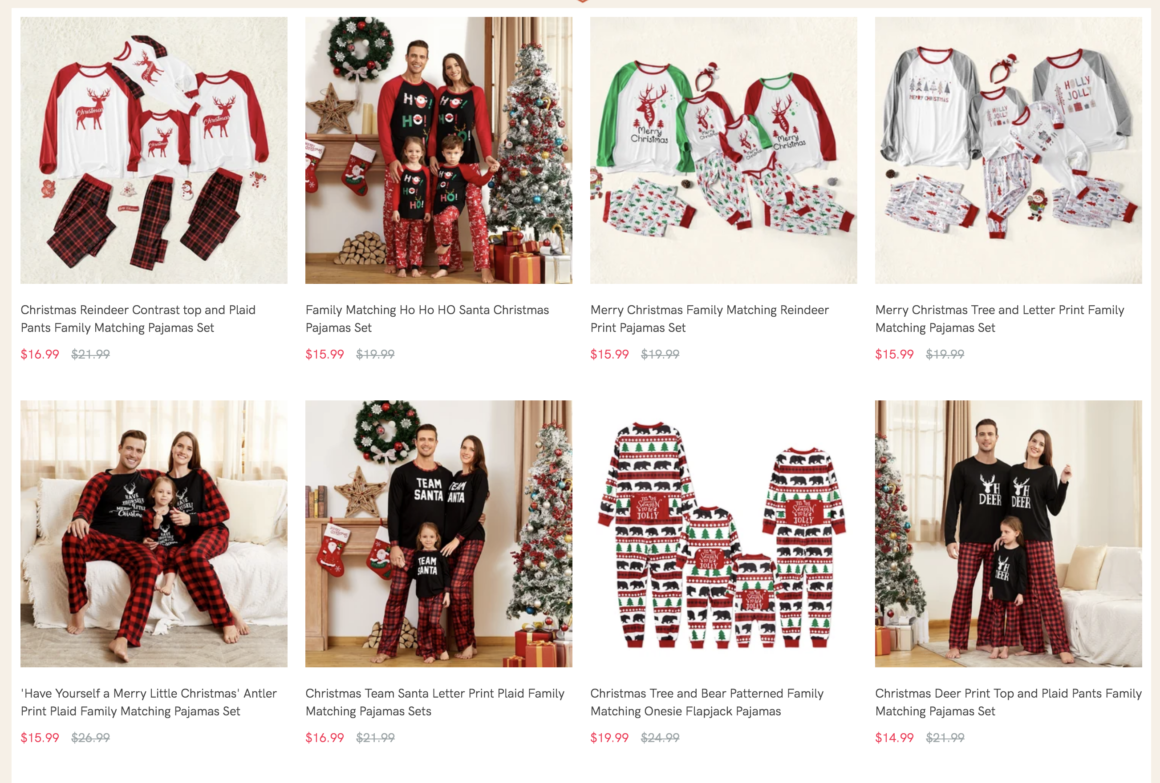 Dollar general best sale family christmas pajamas