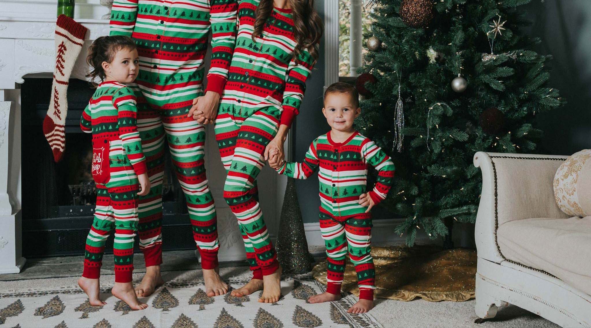 MyFav Matching Family Christmas Pajamas Set Soft Holiday Clothes Sleepwear 