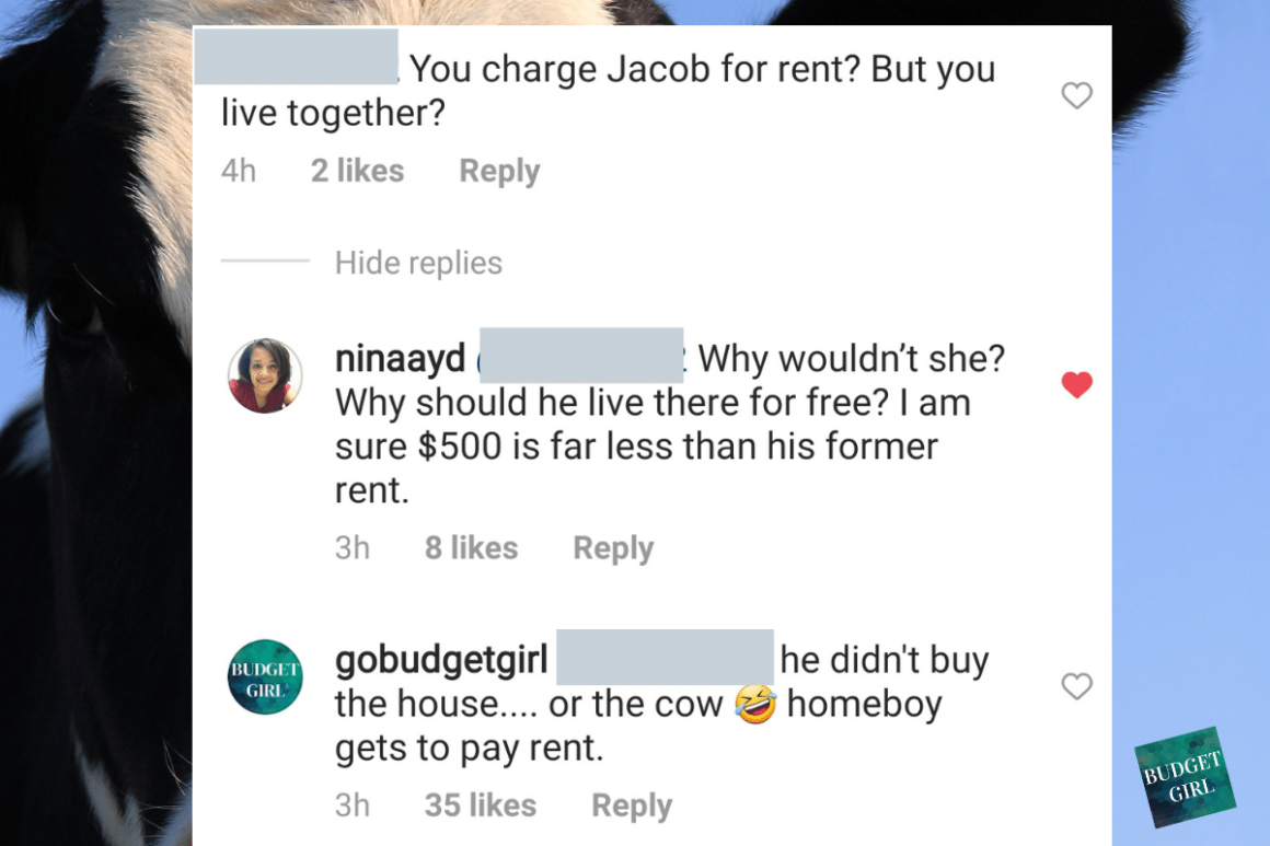I charge my boyfriend rent to live in my house... here's why. - Budget Girl